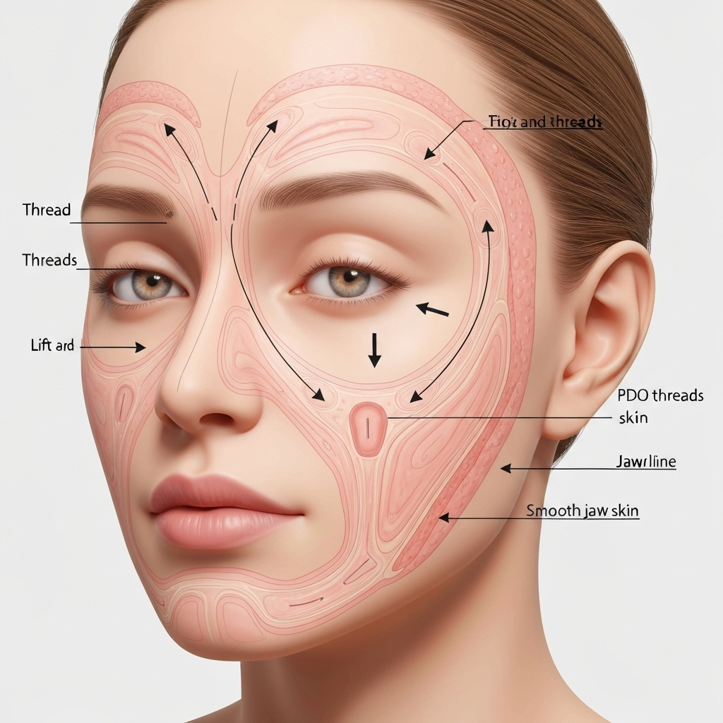 الخيوط التجميلية PDO: شد الوجه بدون جراحة